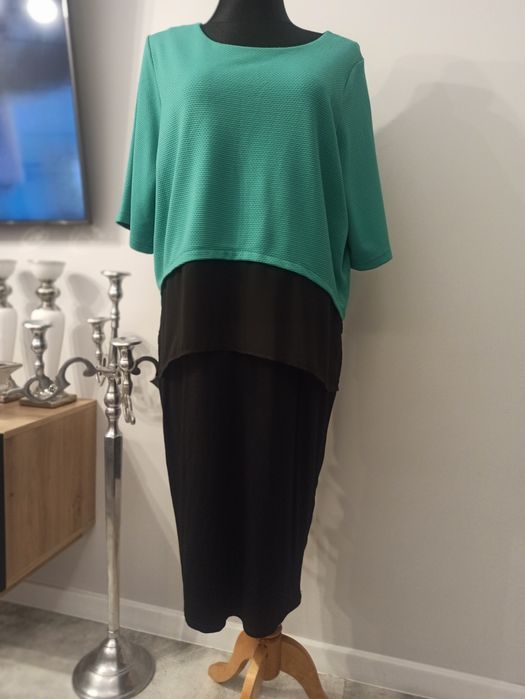 Warstwowa sukienka SimplyBe rozmiar oversize