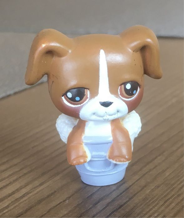 Nakładka na ołówek, długopis LPS piesek bokser Littlest Pet Shop