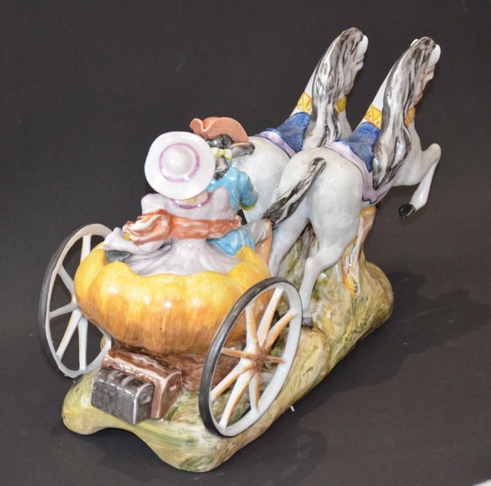 Porcelana, Bajkowa kareta powóz z dyni, Roceram do kolekcji 39cm