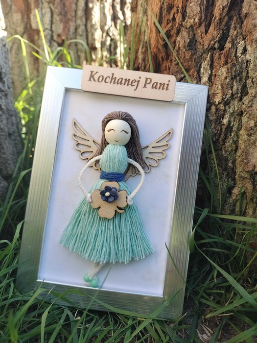 Ramka na Dzień Nauczyciela różne wzory od ręki Makrama