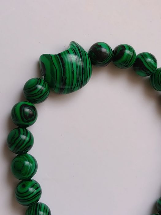 Bransoletka malachit naturalny kamień kot