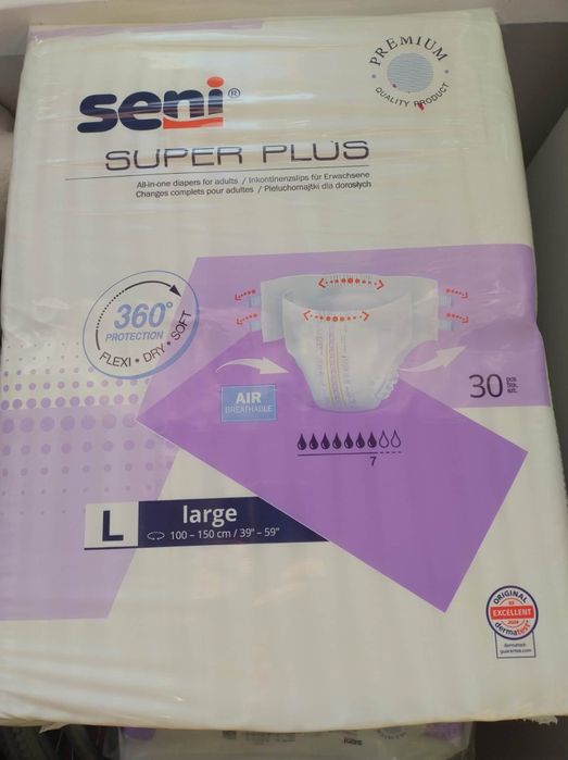 Pampersy L seni super plus