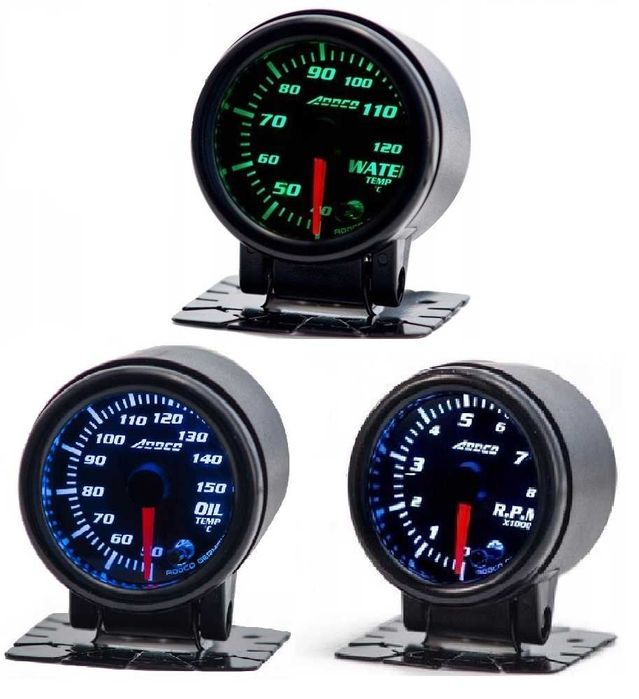 ADDCO Zegar Wskaźnik Temperatura WODY OLEJ Voltomierz Volt Obrotomierz