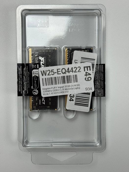Оперативна пам'ять Kingston FURY Impact DDR4 SODIMM 2x16GB 3200MHz