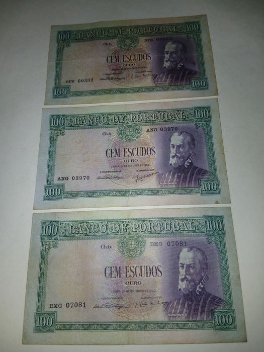 Notas de 100 Escudos Ano 1950