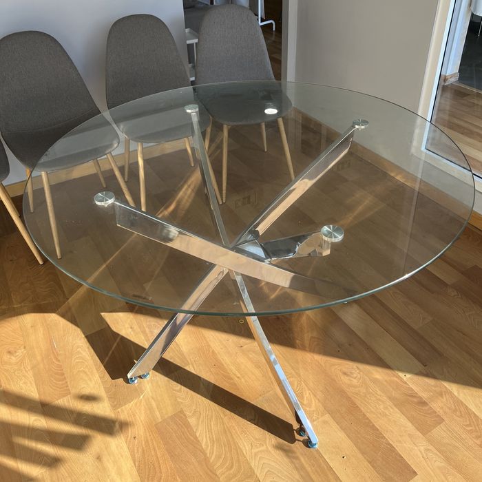 Mesa de vidro 1.2m como nova