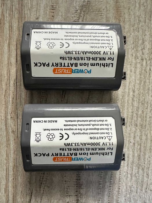 Продам БУ акумулятори EN-EL18 (фактична ємність 2400-2500 mAh)