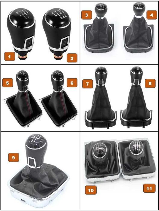 Manete moca seletor caixa de velocidades Audi Seat Vw Passat Golf Etc.