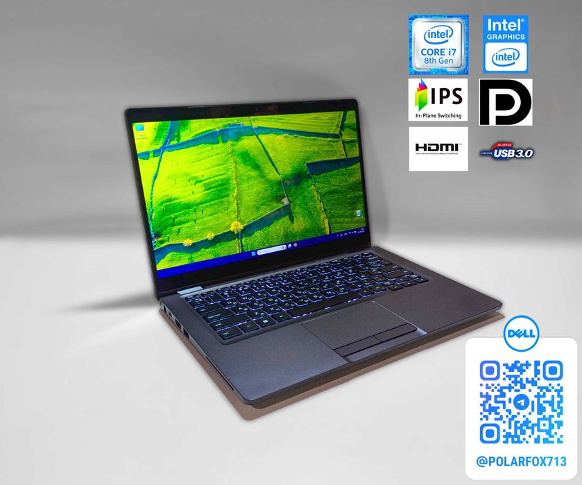 *️⃣ Ультрабук Dell Latitude 5300 i7/4xC/4.8GHz/IPS/12G_RAM/512G_SSD/Webcam