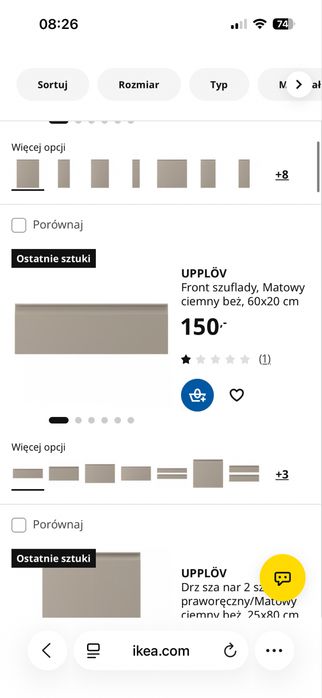Kuchnia IKEA jasny beż / kaszmir + blat + okap + zlew meble kuchenne