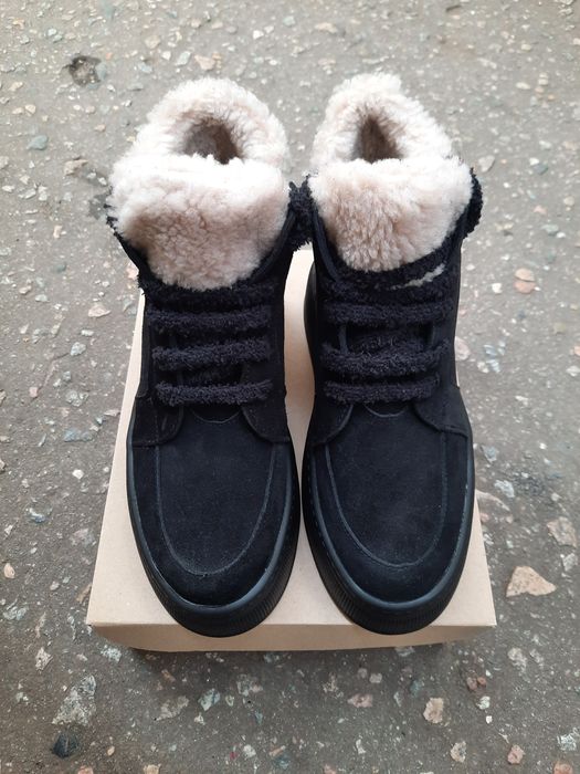 Зимові хайтопи черевики натуральний замш