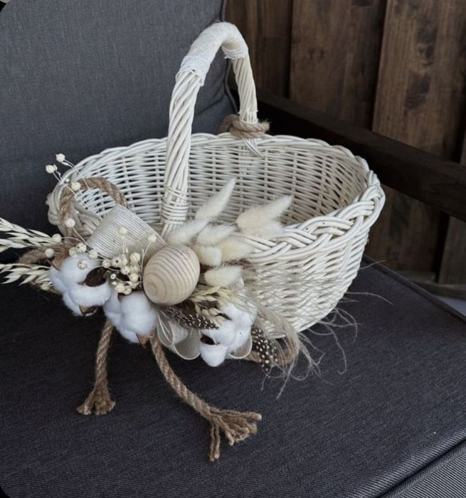 Dekoracja koszyka do święconki