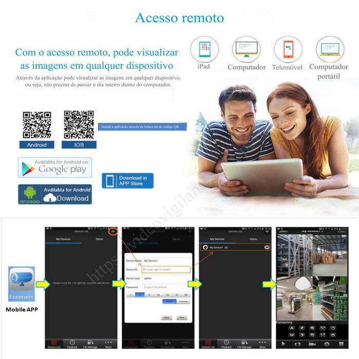 Conjunto 4 câmaras‼️WiFi‼️Ultra FullHD‼️3MP‼️CCTV‼️Com Visão Noturna