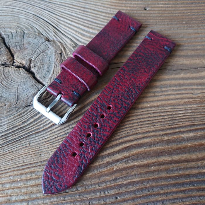 Pasek do zegarka 20 mm handmade skóra naturalna ręcznie robiony