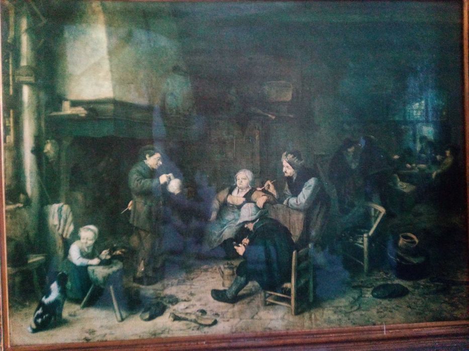 Quadro antigo, cópia do original de Adriaen van OSTADE,  de 1661