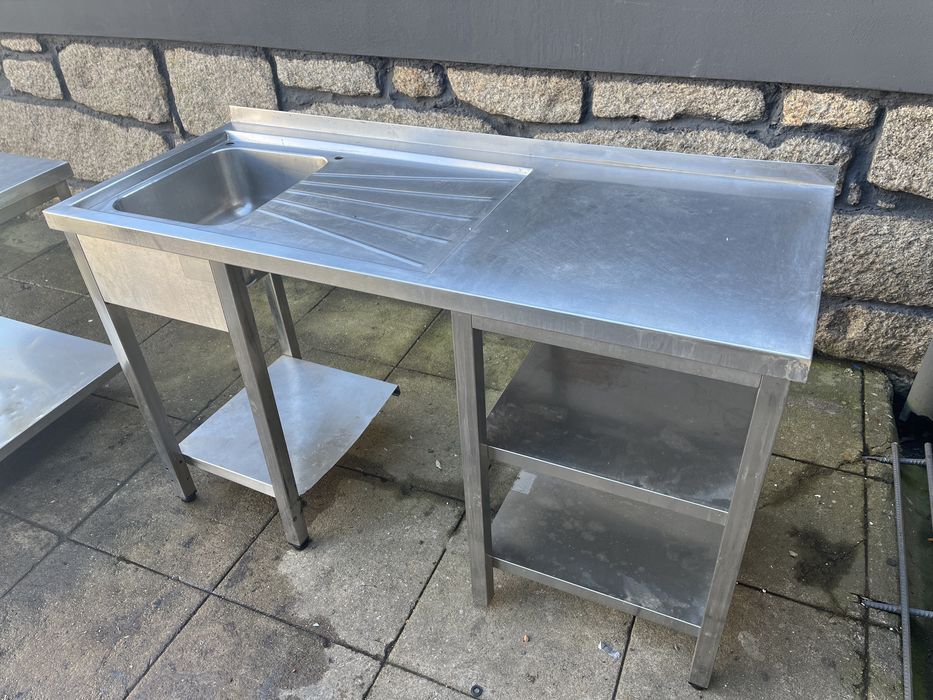 Escaparate em Aço Inox com Pio 1.50mt