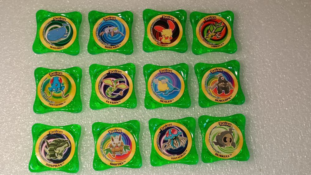 12 Waps Pokémon de 2003 com Pikachu incluído