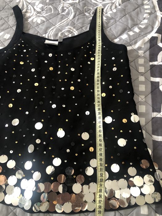 Bluzka z cekinami czarna rozmiar 36