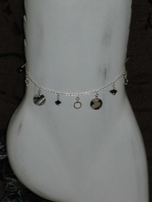 Pulseira Perna em Prata de lei Maciça 925`/..