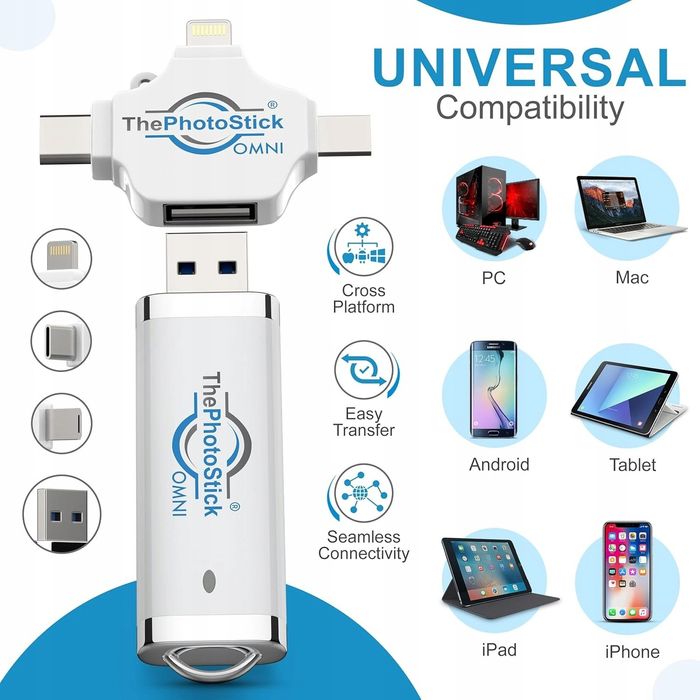 ThePhotoStick Omni 64GB pendrive do tworzenia kopii zapasowych 64Gb