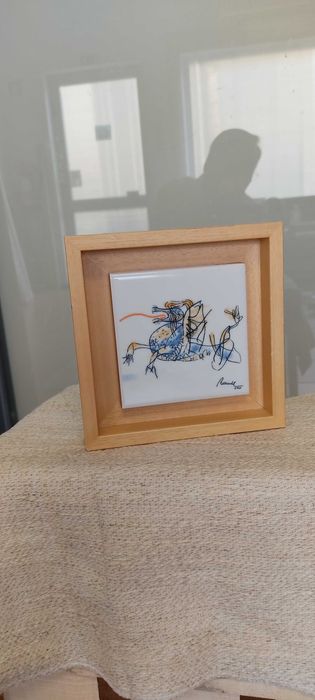 Azulejo assinado a quando da inauguração estádio do Dragão