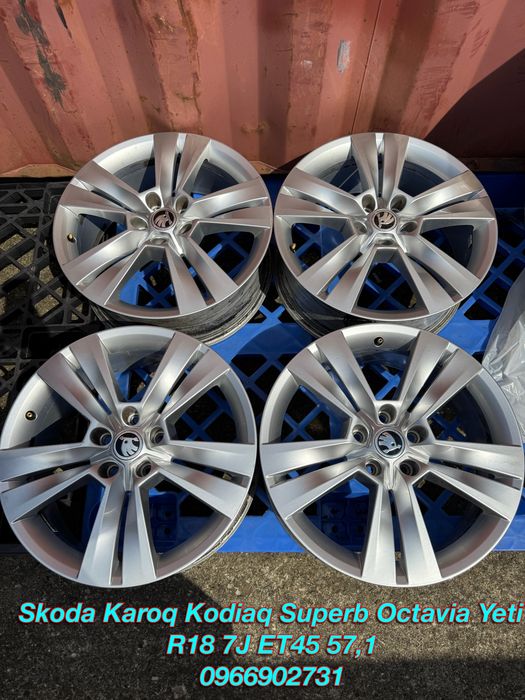 Диски R18 18 5 112 Skoda Шкода Карок Karoq Kodiaq Кодіак Октавія Octavia Superb Yeti суперб Enyaq