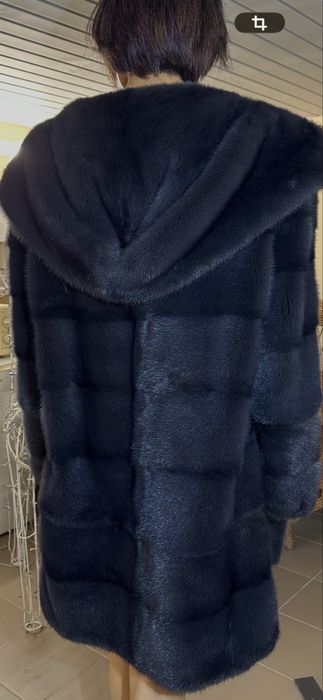 Рр 60+. Батал. Норковая шуба ‘ синий джинс ’ VG. Греция