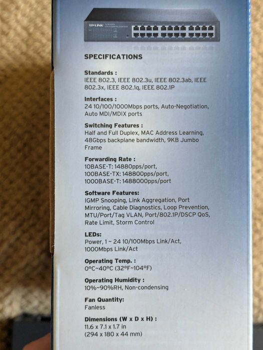 Комутатор TP-LINK TL-SG1024DE гігабітний, світч