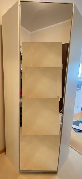 IKEA Szafa narożna z lustrem 75x75x201