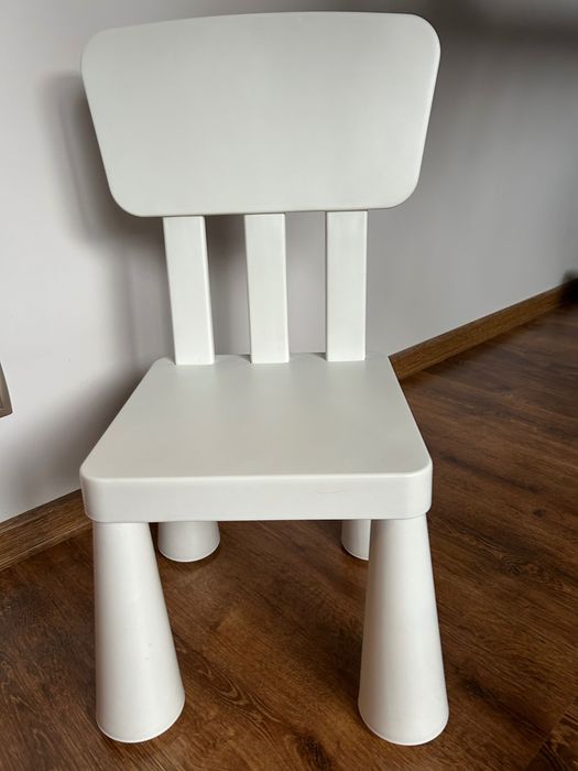 IKEA MAMMUT Krzesełko dziecięce Białe