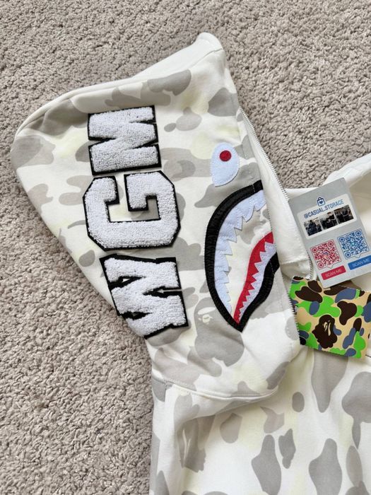 Зип худи Bape Shark фосфорное 2026