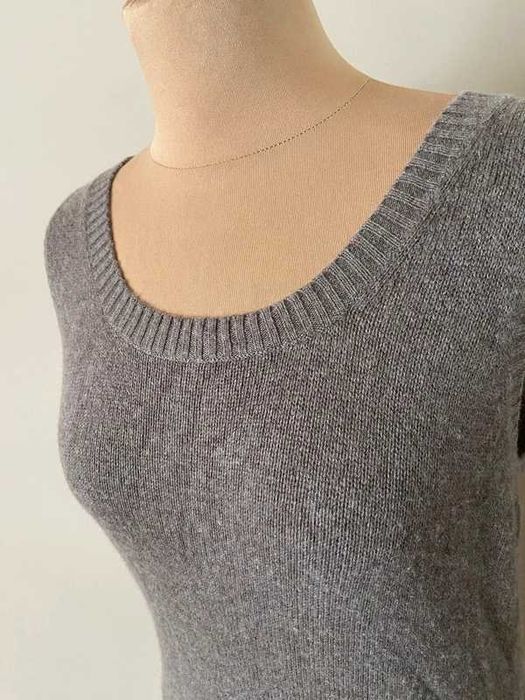 Xl sukienka sweterkowa sweter braz bez 40 42 kaszmir merino welna wool