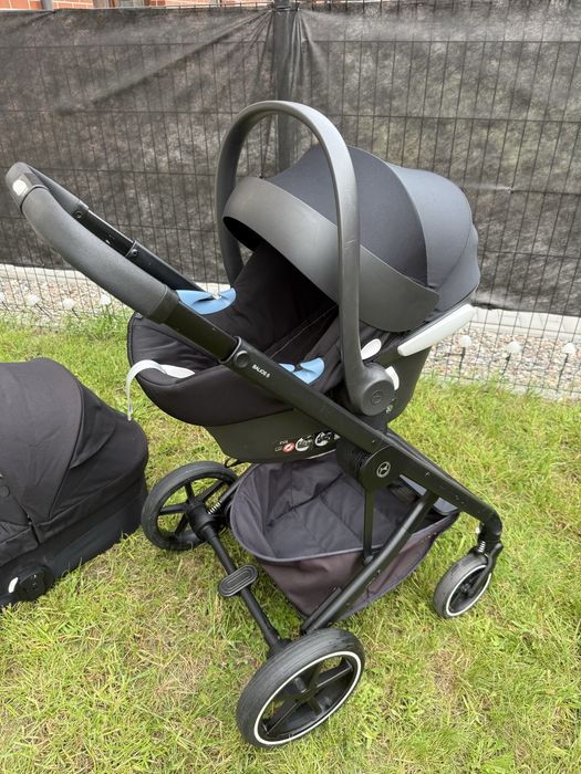 Cybex Balios S Lux 3w1 Deep Black + Aton B i-Size + akcesoria