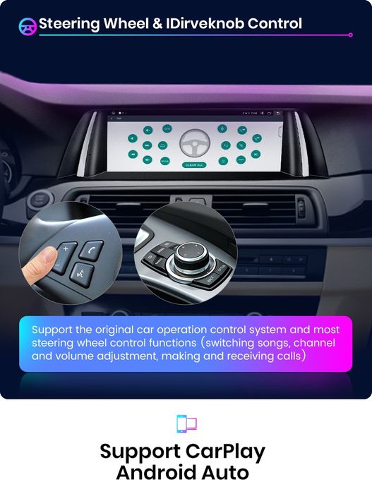 Rádio android 10,25" BMW série 5 F10/11 CARPLAY WIFI 4G 6/128GB 8-CORE