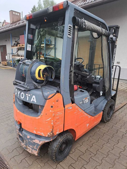 Wózek widłowy Toyota 02-8FGF15, 1,5t, LPG, 2010r Duplex 3,3m przesuw