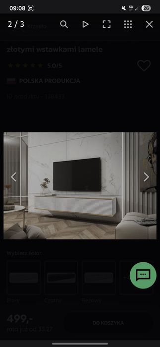 Szafka rtv ryflowana