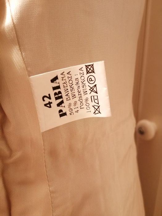 Płaszcz 60% bawełny Pabia rozm 40/42