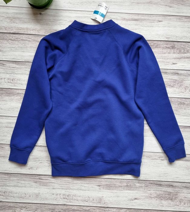 Новая синяя кофта кардиган на флисе на пуговицах теплая