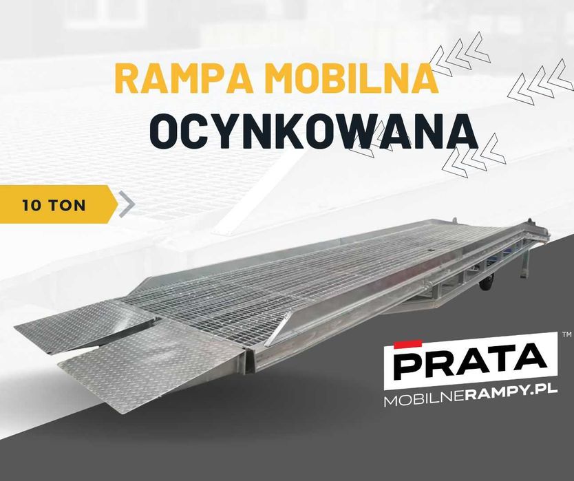 Rampa mobilna ocynkowana 10 TON załadunkowa przeładunkowa najazdowa