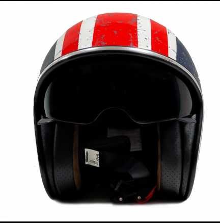 Capacete Jet Vintage - Estilo Retro com Viseira escura