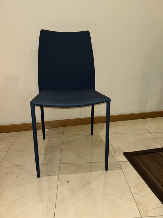 Cadeiras tecido azul