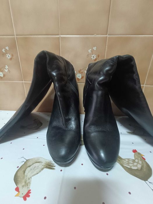 Botas de marca pele genuína