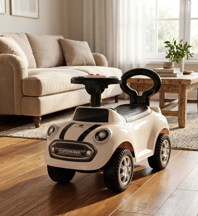 Nowy Jeździk Samochód Autko Dla Dzieci Pchacz Biały Na Prezent Święta