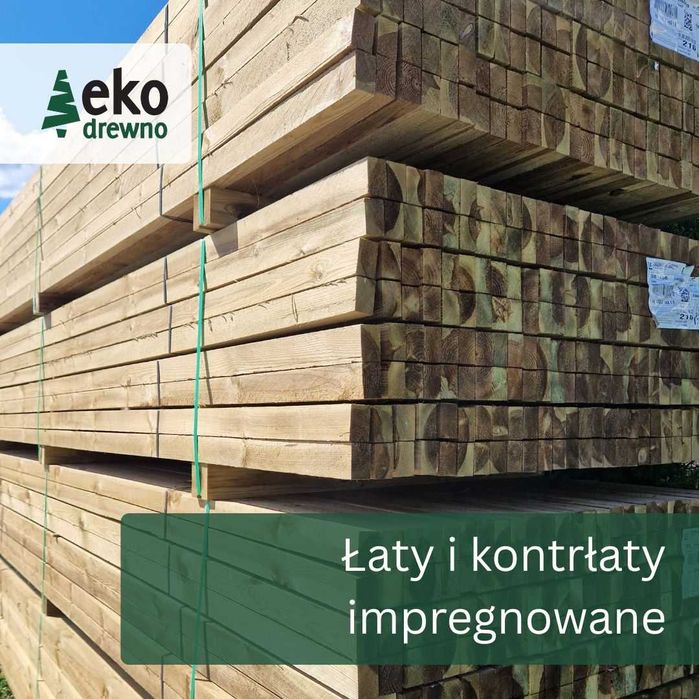 Kontrłata dachowa budowlana impregnowana sosnowa 25x50 mm
