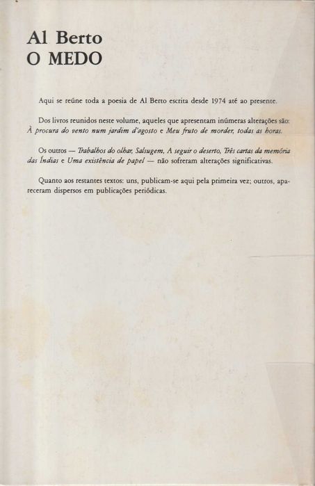 O Medo - Al Berto