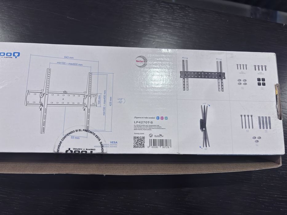 Suporte de parede TV TooQ 37–70” – Novo