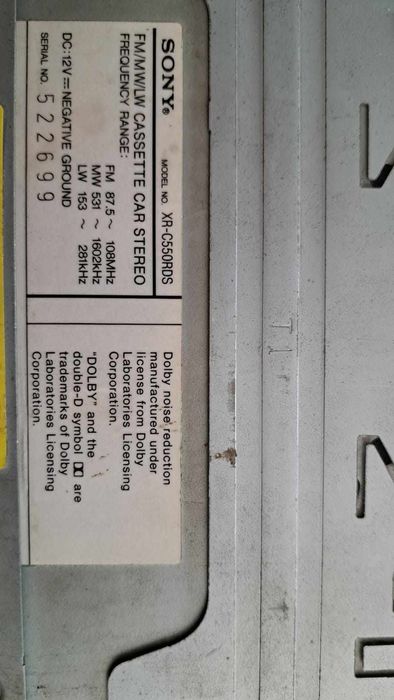 Radio sony xr-c550rds