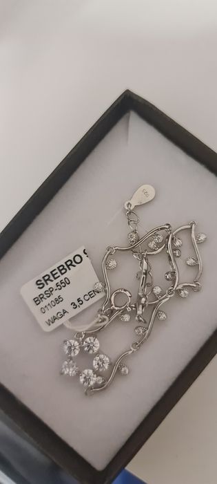 Bransoletka srebrna nowa