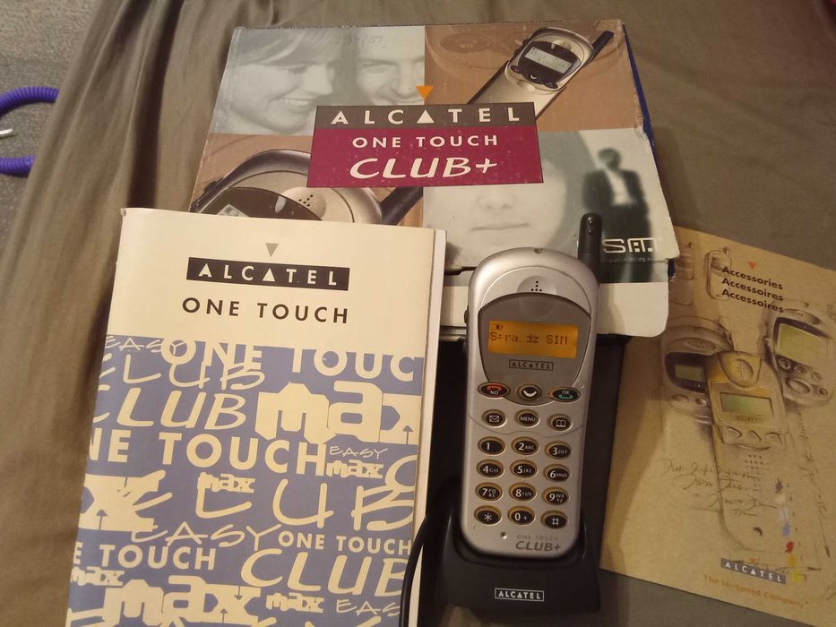 Alcatel one touch club+ plus opakowanie, ładowarka instrukcją 1998