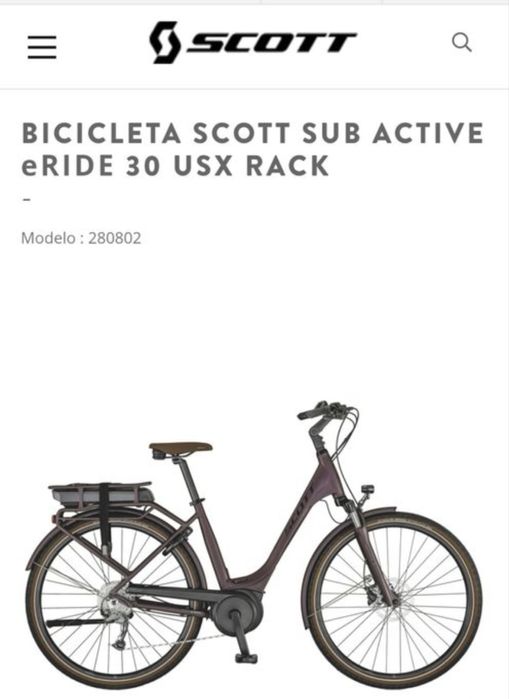 Bicicleta elétrica Scott Sub